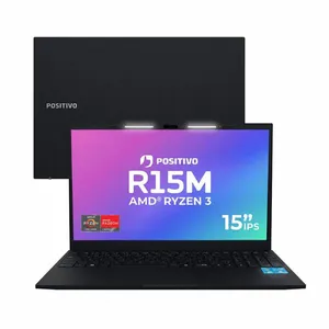 Notebook Positivo Vision R15M AMD® Ryzen 3-7330U Linux 8GB RAM 512GB SSD Wi-Fi 6 Tela 15” Full HD IPS - Minitela - Preto
