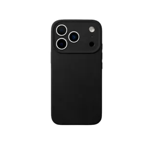 Capa iPhone 17 Pro Max Silicone Com Proteção de Câmera Originais iPlace, Preto