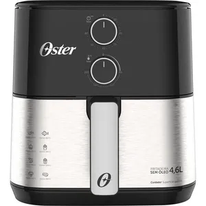 Fritadeira Elétrica Air Fryer Oster Compact OFRT520 4,6L 1500W Inox