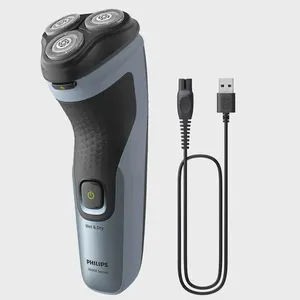 Barbeador Elétrico Philips ComfortCut Azul-celeste Bivolt 27 Lâminas 4D Molhado e Seco Barbeador Elétrico Philips Comfort Cut - X306300