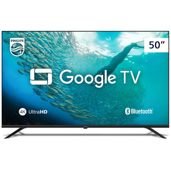 Smart TV 50" Philips 50PUG7625 LED 4K Wi-Fi Bluetooth HDR10+ Dolby Vision Atmos P5 Bordas Ultrafinas
