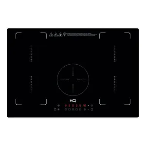 Cooktop De Indução Embutir HQ 5 Bocas Painel Touch Free Zone 9000W Preto HQ-IDE9005/77CM-FZ 220V