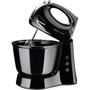 Batedeira Portátil Mondial Prática B-44-B 3 Velocidades 400W 3,6L Preta