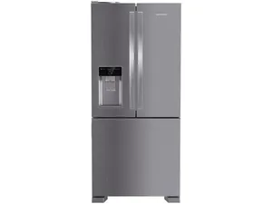 Geladeira/Refrigerador Brastemp Frost Free Inverse Inox 515L com Dispenser de Água e Gelo BRH85