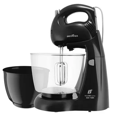 Batedeira Portátil Britânia Pérola 550 Cristal Duo Turbo 4,3L 220V