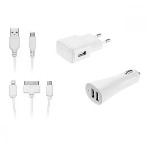 Kit Suporte Veicular com Carregador Automotivo, Carregador USB e Jogo de Cabos CB068 Multilaser