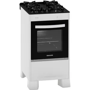 Fogão Suggar Neo Max 4 Bocas Branco Mesa de Vidro FGV403BR Bivolt