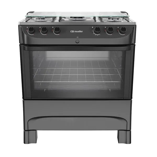 Fogão Mueller 5 Bocas Preto Fosco MFI5BB