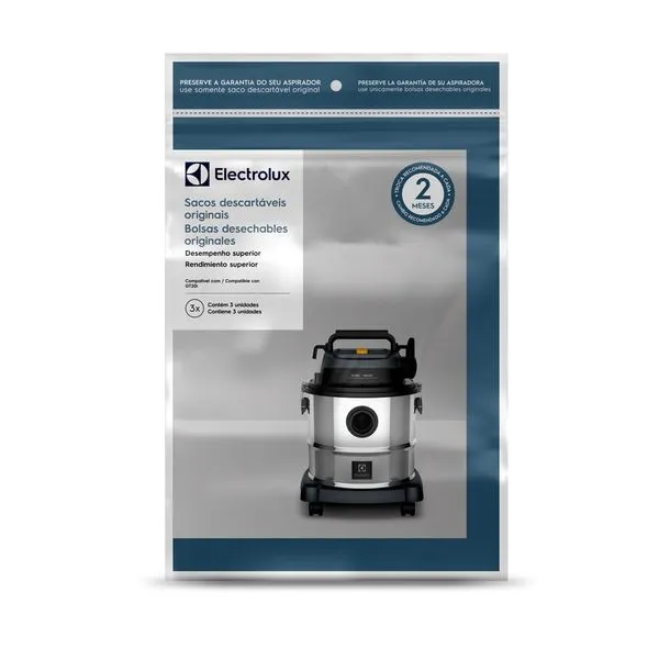 Kit 3 Sacos Aspirador GT20i Electrolux
