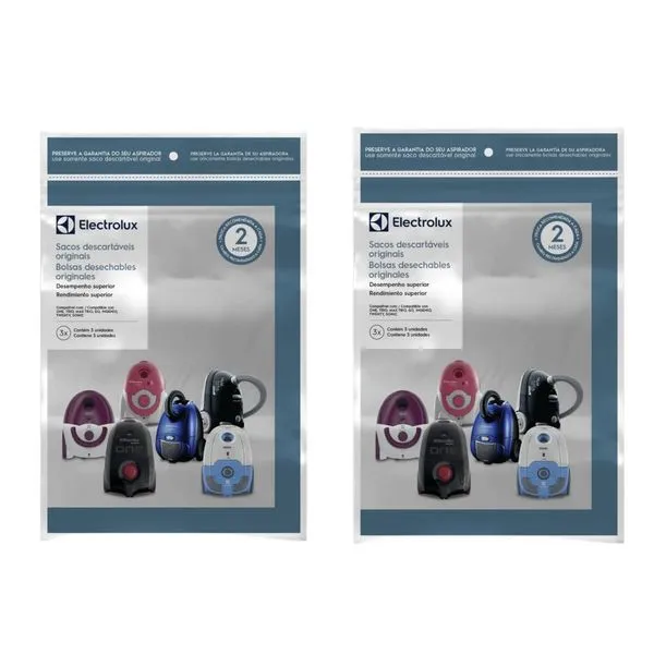 Kit 3 Sacos de Aspirador Electrolux Modelos One Trio Max Trio Go Ingenio Twenty Sonic