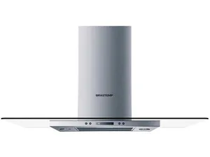 Coifa de Ilha Brastemp 100cm 5 e 6 Bocas Vidro Plano BAV10AR