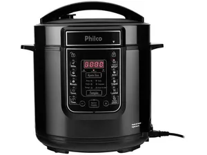 Panela de Pressão Elétrica Philco Digital PPPP01 1000W 6L Timer Controle de Temperatura Preto