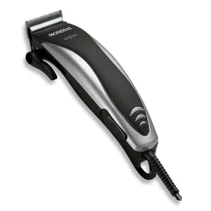 Máquina de Cortar Cabelo Mondial CR-02 Preto e Prata Kit 4 Pentes Aço Inox Máquina de Cortar Cabelo Mondial Hair Stylo CR-02 - 110v