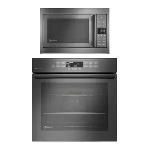 Torre de cocção Micro-ondas de Embutir Experience ME3BC + Forno de Embutir Elétrico Cinza (OE8EW) Electrolux Torre de cocção Micro-ondas de Embutir Experience ME3BC + Forno de Embutir Elétrico Preto (OE8EW)