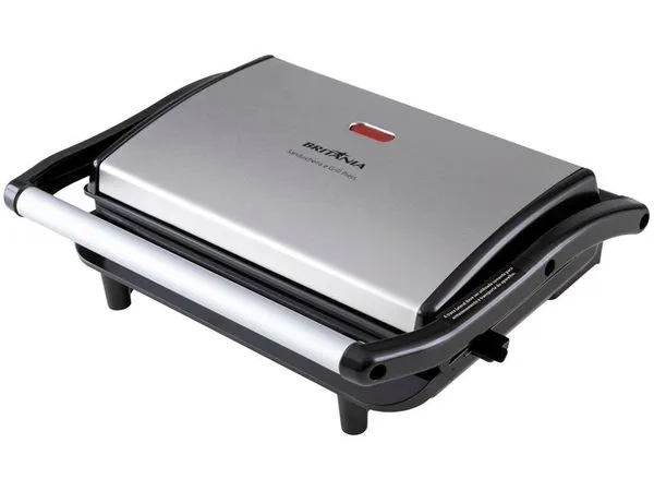 Sanduicheira/Grill Britânia Press BGR27I 2 em 1 Prata 850W