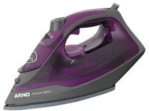 Ferro de Passar Roupa a Vapor e a Seco Arno Powergliss com Base Cerâmica XGlide FPO1 Cinza e Roxo