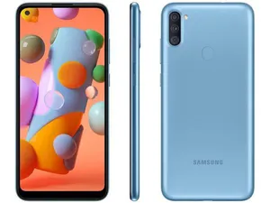 Smartphone Samsung Galaxy A11 64GB Azul 3GB RAM 6,4" Câm. Tripla + Selfie 8MP Dual Chip