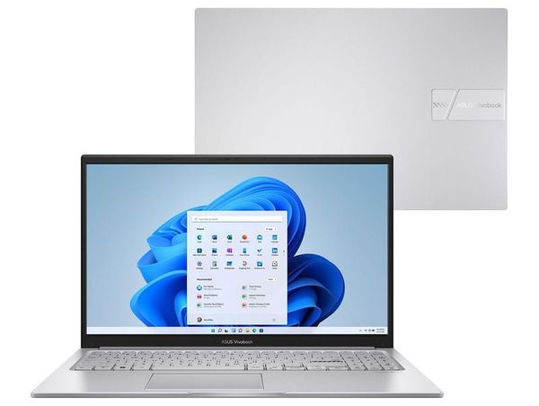 Notebook Asus 15.6p I5-1334u 8gb 256gbssd W11 - X1504va-nj1738w Prata Bivolt