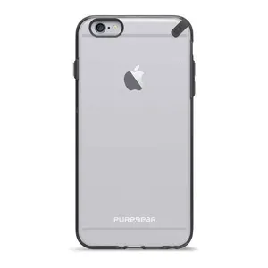 Capa para iPhone 6 Plus / 6s Plus, Transparente, Bordas Pretas, Slim Shell PureGear