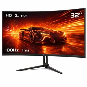 Monitor Gamer HQ Ultra 32" Curvo 1ms, 180Hz, Quad HD (QHD) - 2560x1440, AMD FreeSync, HDMI, DP, HQ32C180