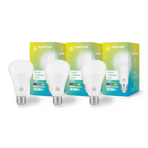 Kit 3 Smart Lâmpada Wi-Fi RGB+ Positivo Casa Inteligente E27 10W