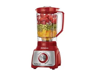 Liquidificador Mondial Turbo Inox L-1100 RI Vermelho com Filtro 12 Velocidades 1100W