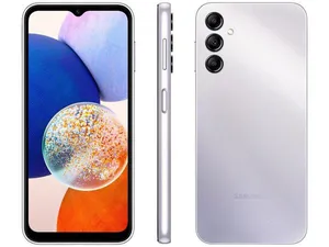 Smartphone Samsung Galaxy A14 128GB Prata 5G Octa-Core 4GB RAM 6,6" Câm. Tripla + Selfie 13MP