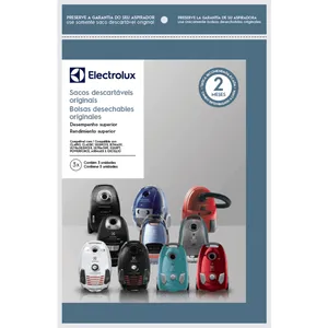 Kit 3 Sacos de aspirador de pó - Modelos: Clario, Classic Silencer, Jetmaxx, Ultrasilencer, Ultraone, Equipt e Powerforce (SWECL) Electrolux Kit 3 Sacos de aspirador de pó - Modelos: Clario, Classic Silencer, Jetmaxx, Ultrasilencer, Ultraone, Equipt e Powerforce (SWECL)