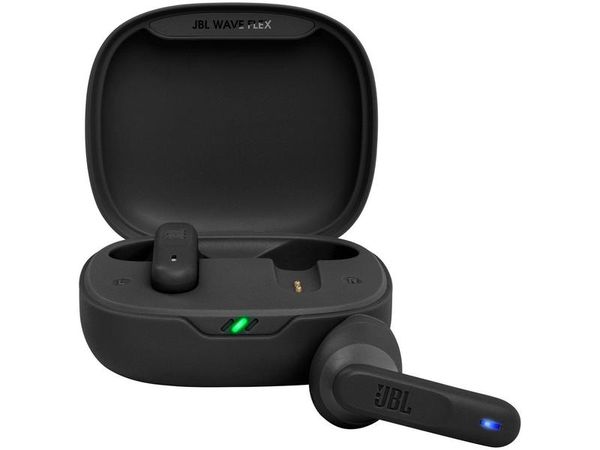 Fone de Ouvido Bluetooth JBL Wave Flex Intra-auricular com Microfone Preto