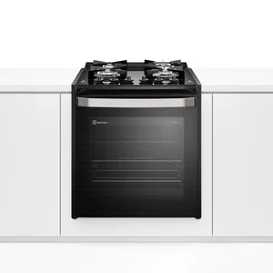 Fogão de Embutir 4 bocas Electrolux Preto Experience Mesa Vidro, Grill e VaporBake (FE4EP) 127V