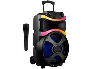 Caixa de Som Amplificada Bluetooth Vibe Sound V12 Power 800W USB com Microfone