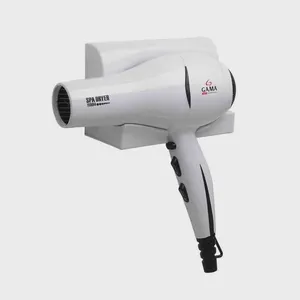 Secador de Parede Gama 1900W Branco 127/220V Profissional Nano Silver 6 Temperaturas Baixo Ruído Secador de Parede Gama Italy Professional Spa Dryer Turbo 1900W