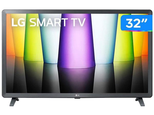 Smart TV HD LG 32" 32LQ620 Wi-Fi Bluetooth HDR ThinQ AI LED Dark Iron Gray