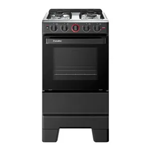 Fogão 4 Bocas Esmaltec Ideal Super F4IAP4121 Acendimento Automático Preto Bivolt