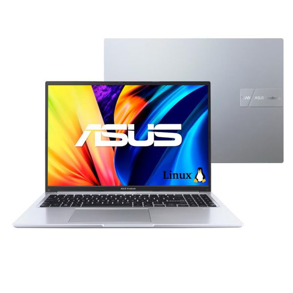 Notebook asus Vivobook 16 X1605VA Intel Core i7 1355U 8Gb Ram 512Gb ssd Linux KeepOS Tela 16 ips fhd Silver - MB742