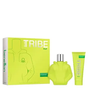 Kit Coffret Perfume Benetton Tribe Play Masculino Eau de Toilette 90ml + Gel de Banho 75ml Kit
