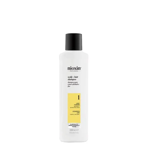Nioxin Volume & Thinning Sistema 1 Cabelo Natural com Afinamento Leve Shampoo 300ml