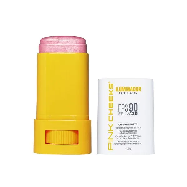 Pink Cheeks - Rosé - Iluminador Multifuncional Corporal e Facial com Proteção Solar FPS 90 FPUVA 35 - 17,5g