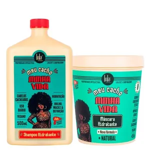 Kit Lola Cosmetics Hidratação Meu Cacho Minha Vida - Shampoo 500 ml + Máscara de Hidratação 450 g