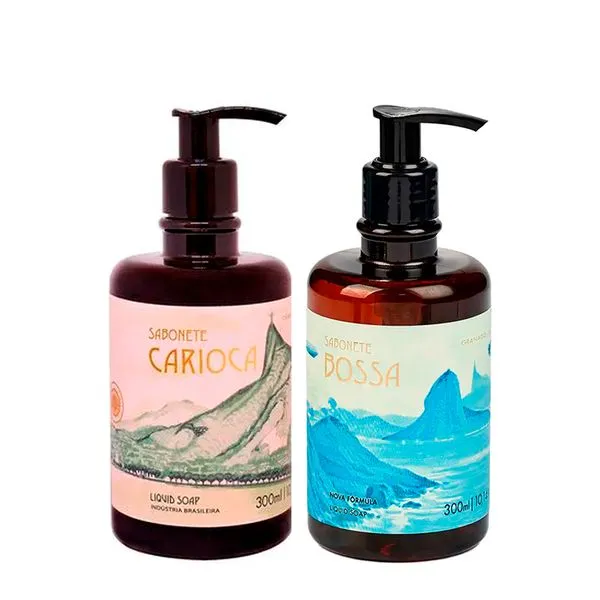 Kit Sabonete Líquido Corporal Granado Vintage Bossa 300ml - 2 Unidades Kit