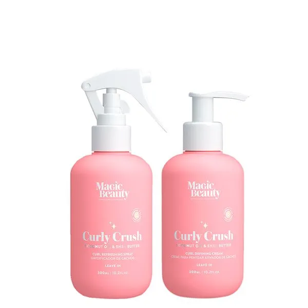 Kit Magic Beauty Curly Crush - Creme para Pentear e Ativador 300ml + Umidificador de Cachos 300ml Kit