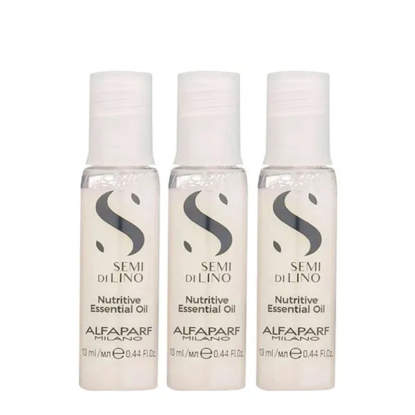 Kit de Ampola Alfaparf Milano Professional Semi Di Lino Nutritive Essencial Oil 3 X 13ml Kit