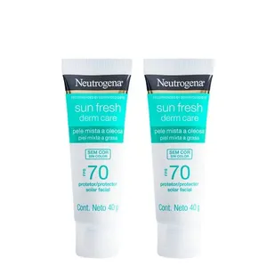 Kit Neutrogena Sun Fresh® Derm Care Protetor Solar Facial para Pele Oleosa FPS 70 40g - 2 Unidades Kit