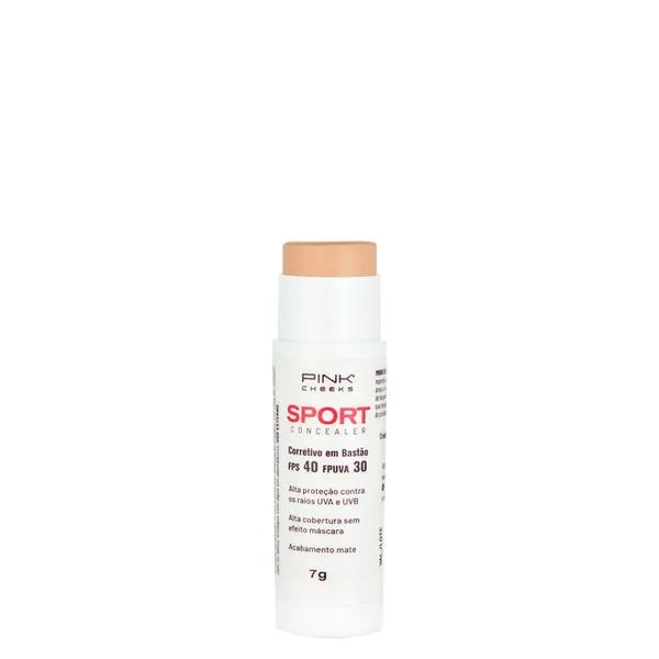 Corretivo em Bastão Cremoso com Protetor Solar Natural Pink Cheeks Sport Concealer FPS 40 FPUVA 30 C20 7 g C20