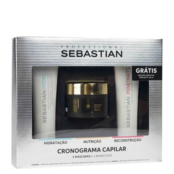 Kit Sebastian Professional Cronograma Capilar Ganhe Máscara de Reconstrução 150ml