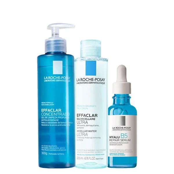 Kit La Roche-Posay Facial - Sérum Anti- Idade 30ml + Gel de Limpeza 300g + Água Micelar 200ml Kit La Roche-Posay Facial - Sérum Anti- Idade 30 ml + Gel de Limpeza 300 g + Água Micelar 200 ml