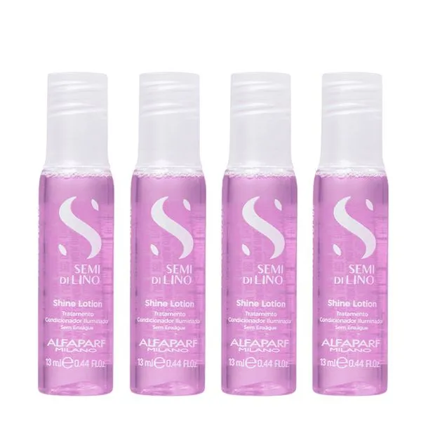 Kit de Ampola Alfaparf Milano Professional Semi Di Lino Illuminating Shine Lotion 4 X 13ml Kit