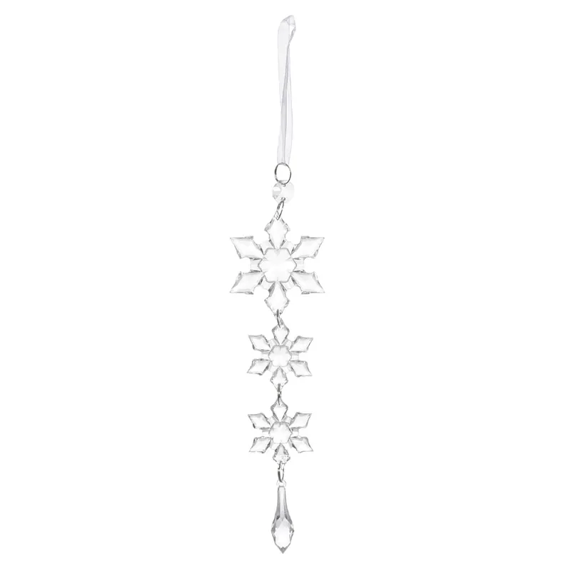 Enfeite Natal Pingente Cristal Transparente Florarte
