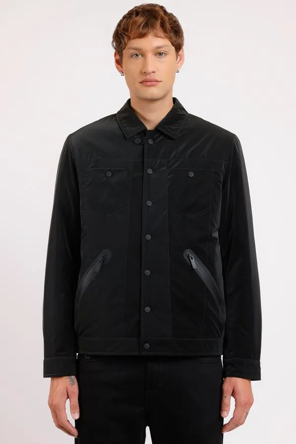 Jaqueta Nylon Sarjado Trucker Herchcovitch Preto - P