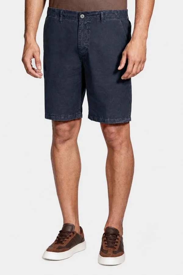 Bermuda Chino Clássica Estonada Marinho - 50